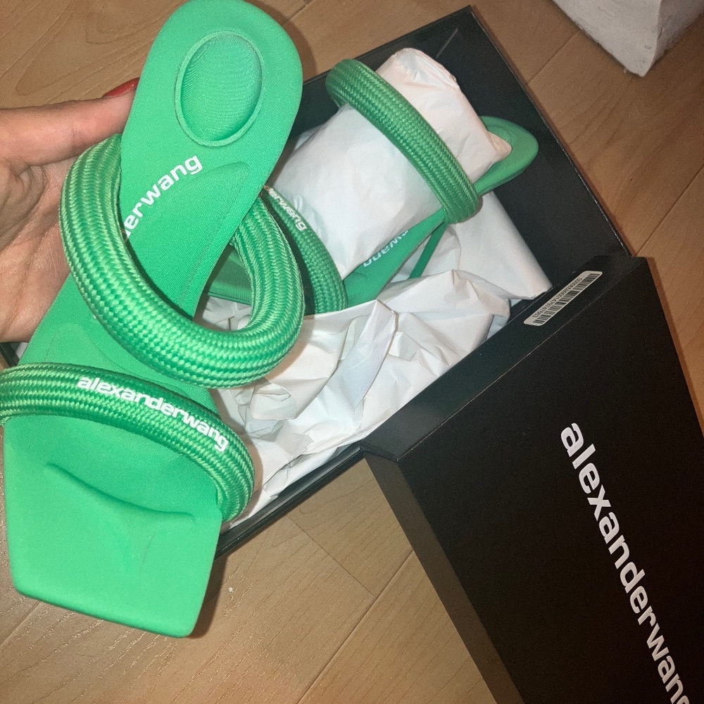 BRAND NEW Alexander wang Julie tubular logo sandals